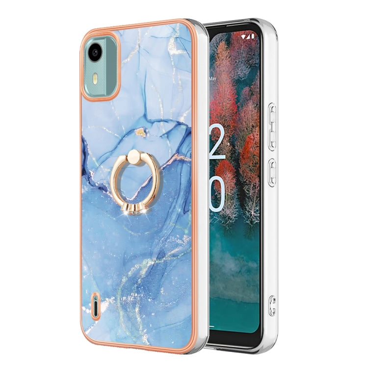 Electroplating Marble Dual-side IMD Phone Case with Ring My Store