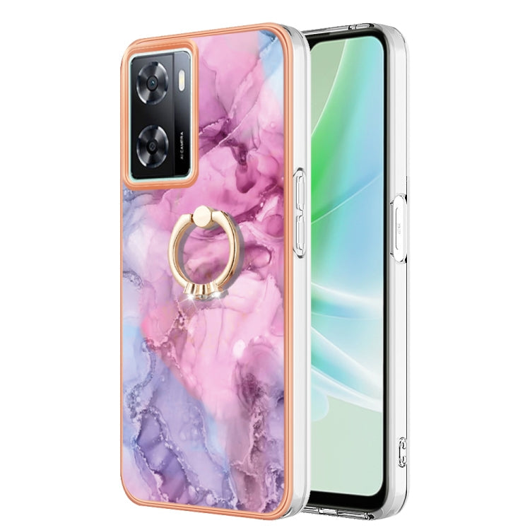 Electroplating Marble Dual-side IMD Phone Case with Ring My Store