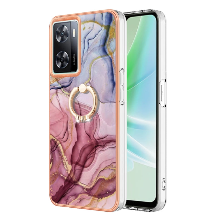 Electroplating Marble Dual-side IMD Phone Case with Ring My Store