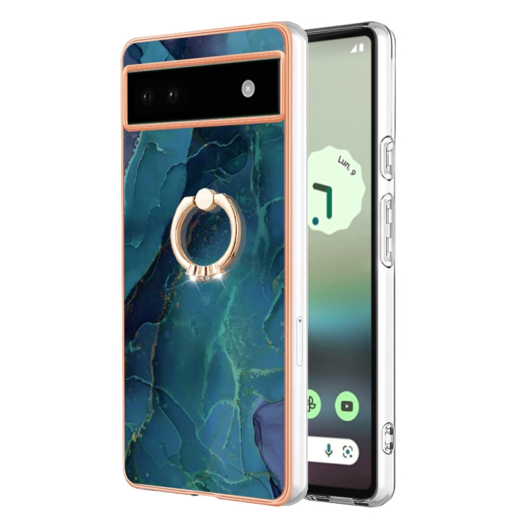 Electroplating Marble Dual-side IMD Phone Case with Ring, Series 2 My Store