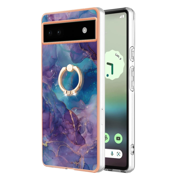 Electroplating Marble Dual-side IMD Phone Case with Ring, Series 2 My Store