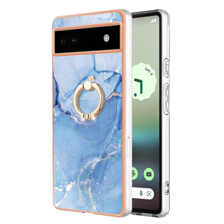 Electroplating Marble Dual-side IMD Phone Case with Ring, Series 2 My Store