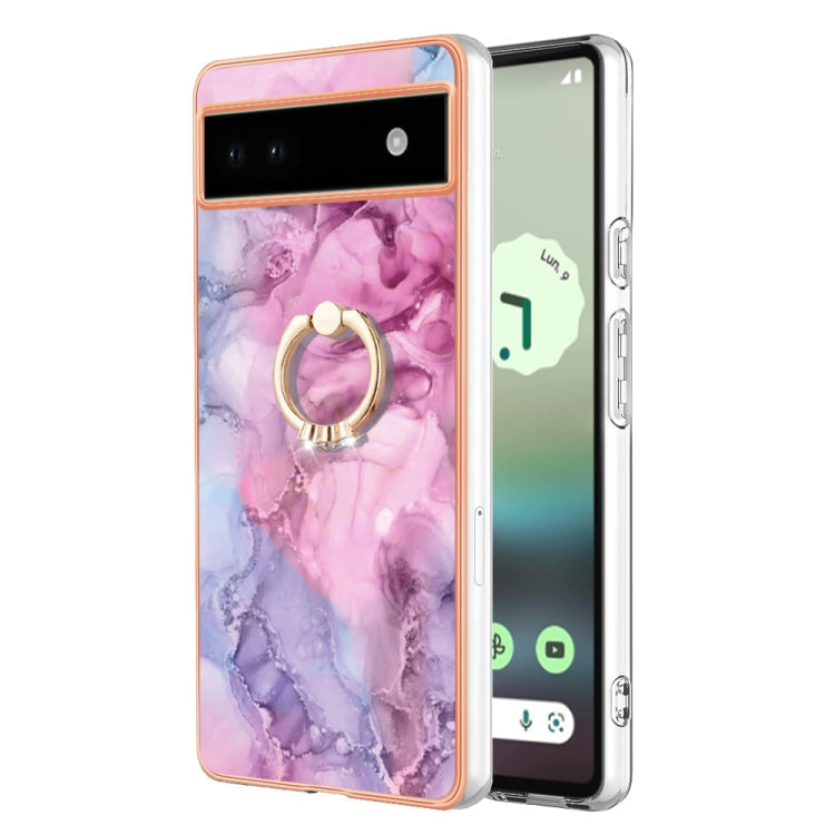 Electroplating Marble Dual-side IMD Phone Case with Ring, Series 2 My Store