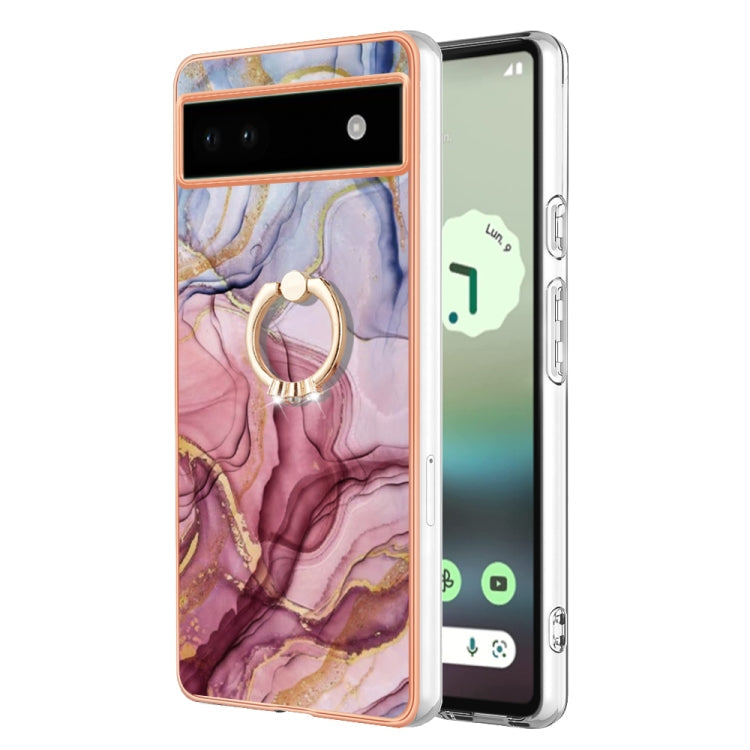 Electroplating Marble Dual-side IMD Phone Case with Ring, Series 2 My Store