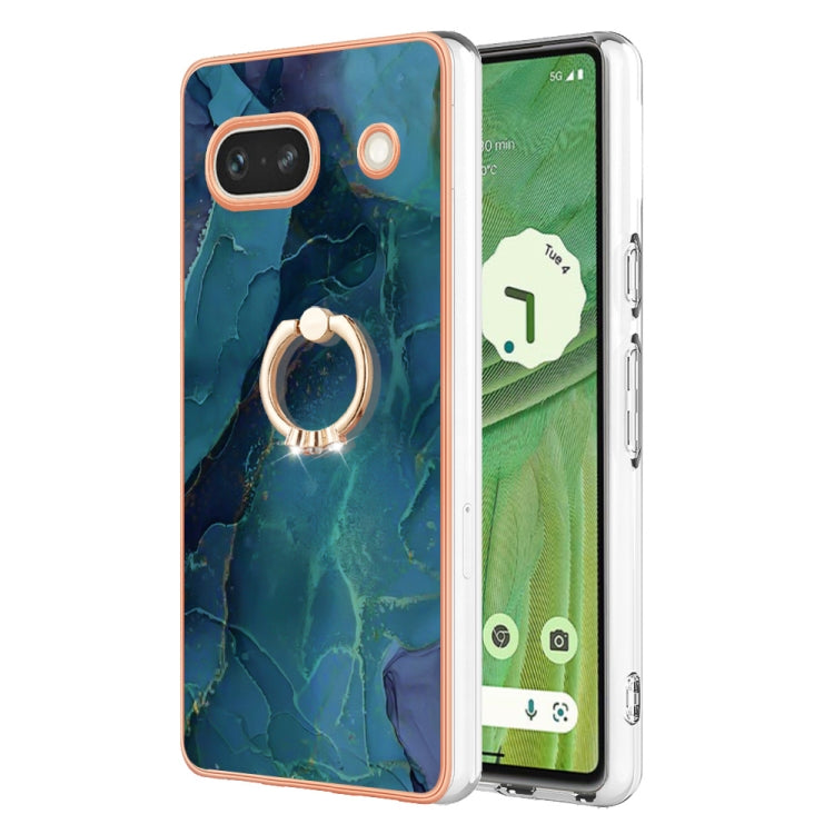 Electroplating Marble Dual-side IMD Phone Case with Ring, Series 1 My Store