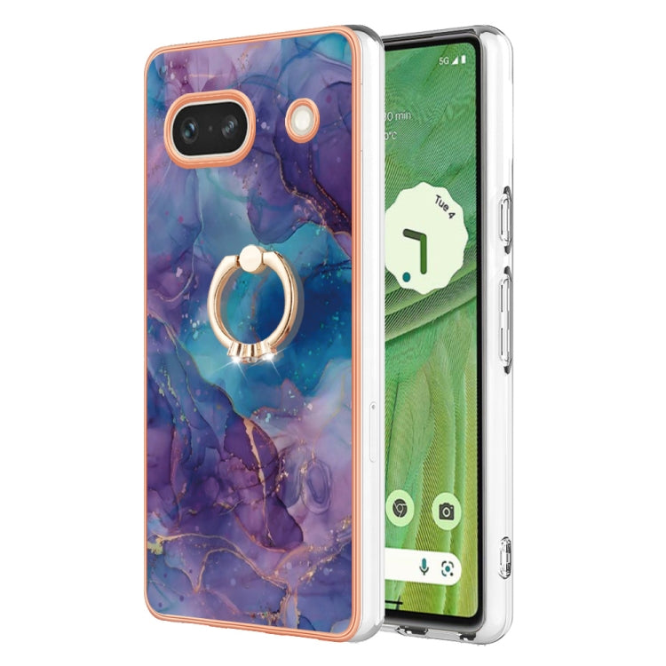 Electroplating Marble Dual-side IMD Phone Case with Ring, Series 1 My Store