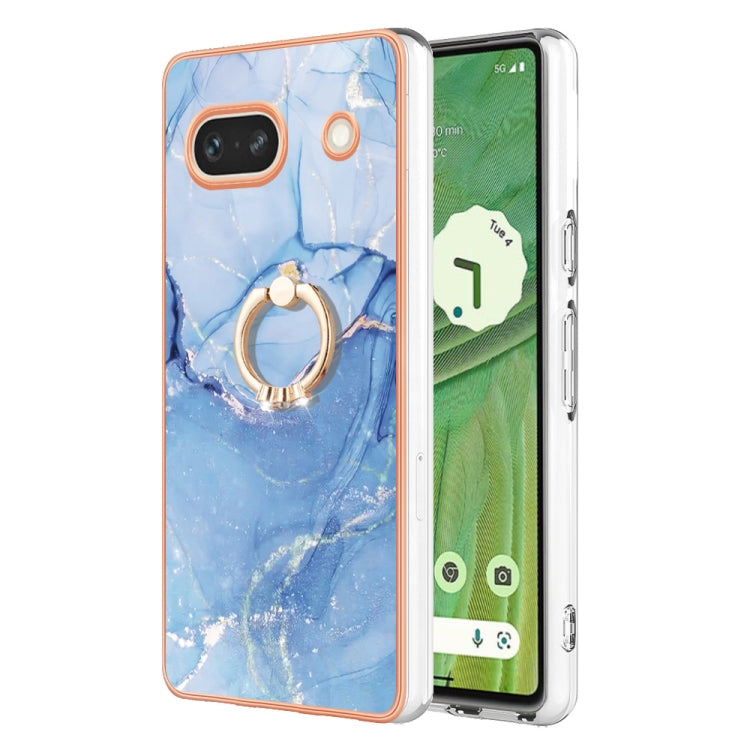 Electroplating Marble Dual-side IMD Phone Case with Ring, Series 1 My Store