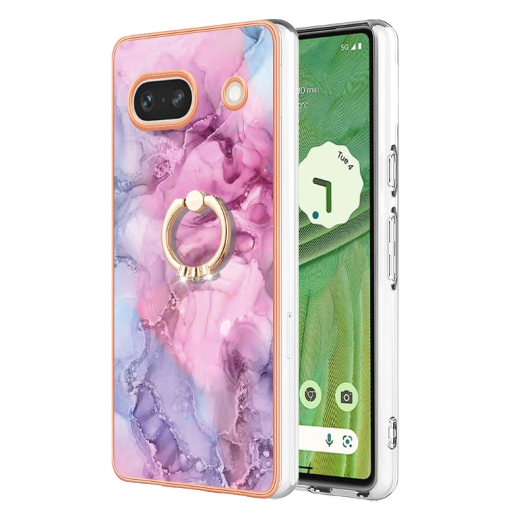 Electroplating Marble Dual-side IMD Phone Case with Ring, Series 1 My Store