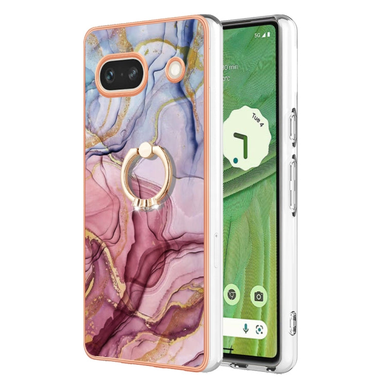 Electroplating Marble Dual-side IMD Phone Case with Ring, Series 1 My Store