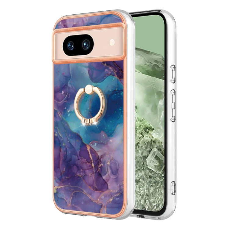 Electroplating Marble Dual-side IMD Phone Case with Ring, Series 1 My Store