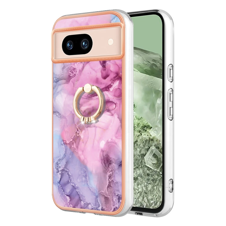 Electroplating Marble Dual-side IMD Phone Case with Ring, Series 1 My Store