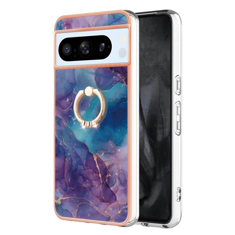 Electroplating Marble Dual-side IMD Phone Case with Ring, Series 1 My Store