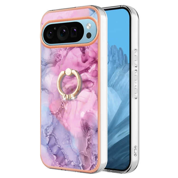 Electroplating Marble Dual-side IMD Phone Case with Ring, Series 1 My Store