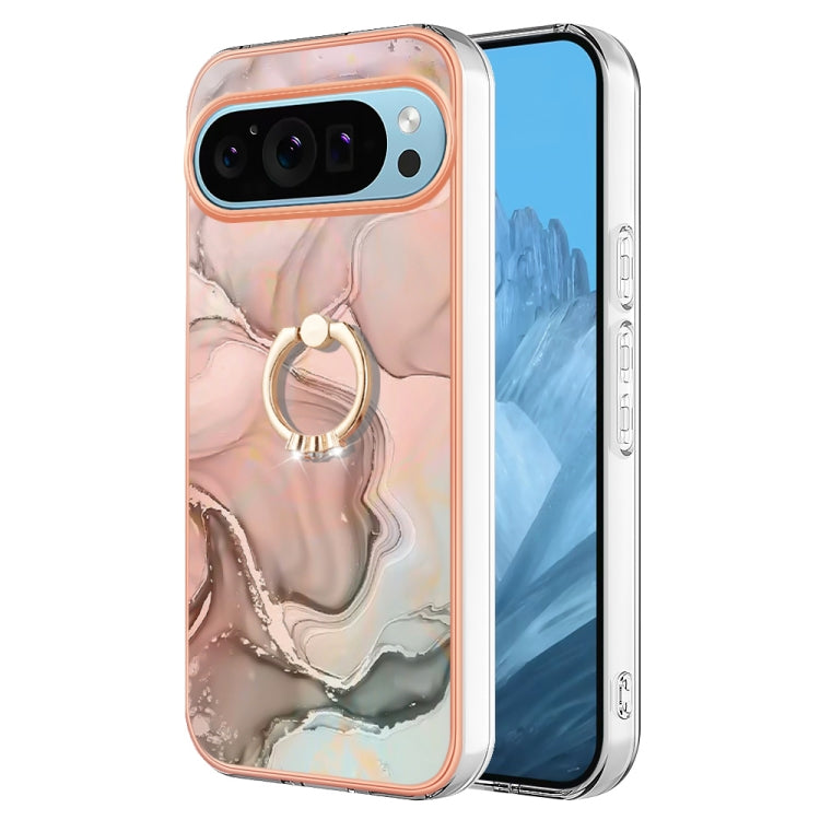 Electroplating Marble Dual-side IMD Phone Case with Ring, Series 1 My Store