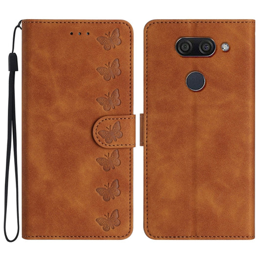 Seven Butterflies Embossed Leather Phone Case