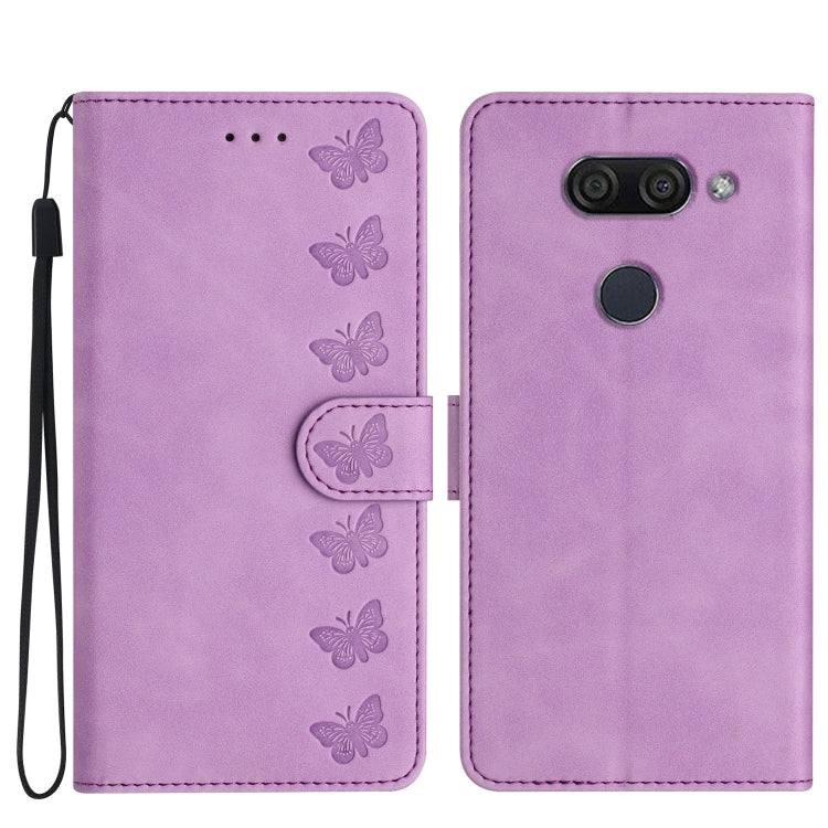 Seven Butterflies Embossed Leather Phone Case My Store