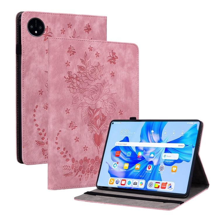 Butterfly Rose Embossed Leather Tablet Case