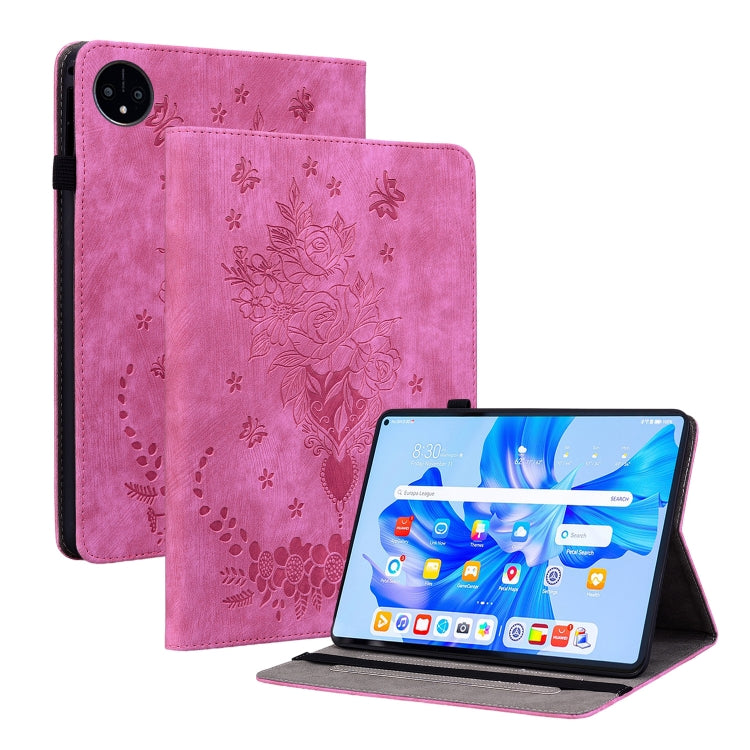 Butterfly Rose Embossed Leather Tablet Case