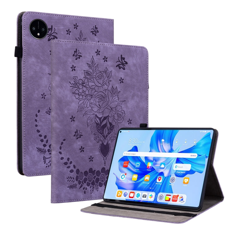 Butterfly Rose Embossed Leather Tablet Case