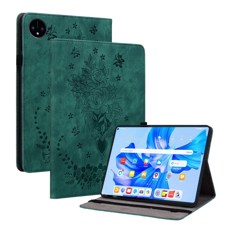 Butterfly Rose Embossed Leather Tablet Case