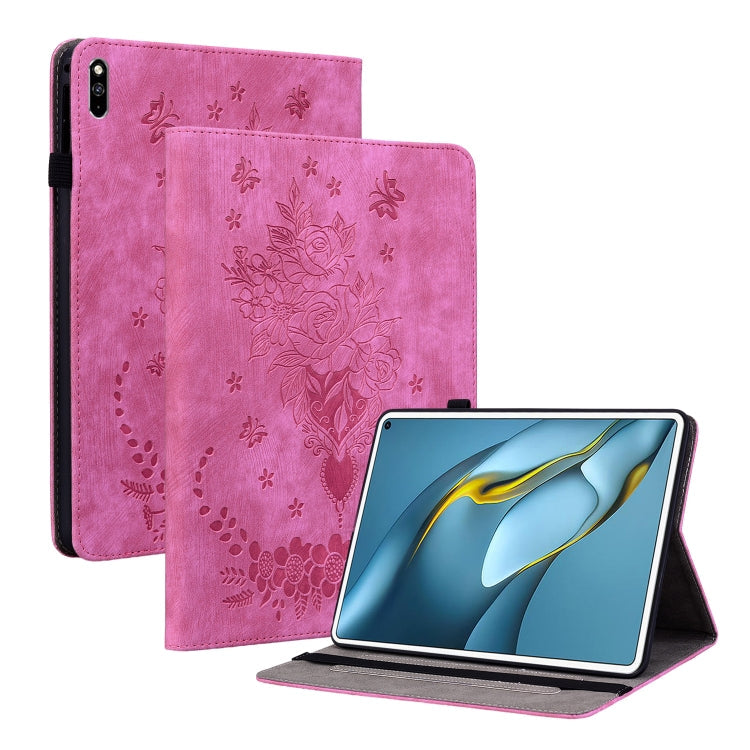 Butterfly Rose Embossed Leather Tablet Case