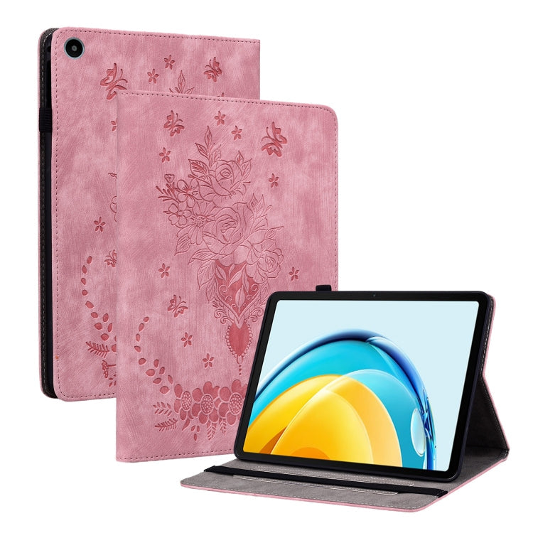 Butterfly Rose Embossed Leather Tablet Case