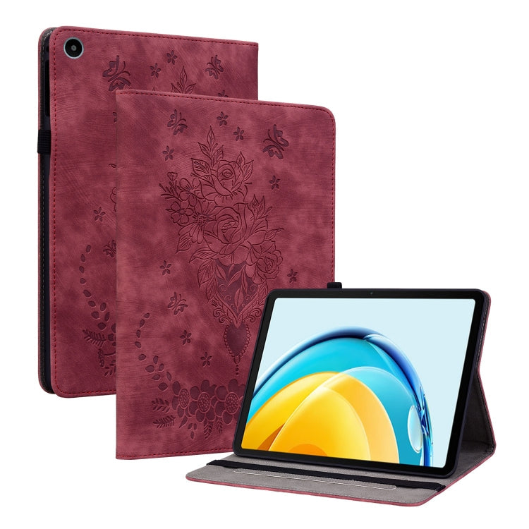 Butterfly Rose Embossed Leather Tablet Case