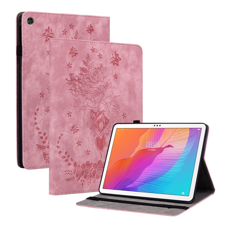 Butterfly Rose Embossed Leather Tablet Case