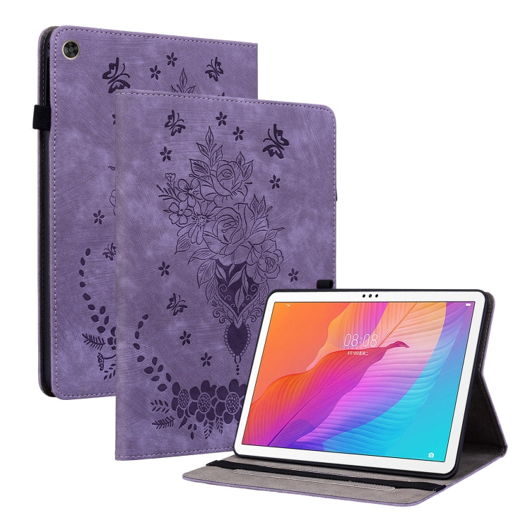 Butterfly Rose Embossed Leather Tablet Case