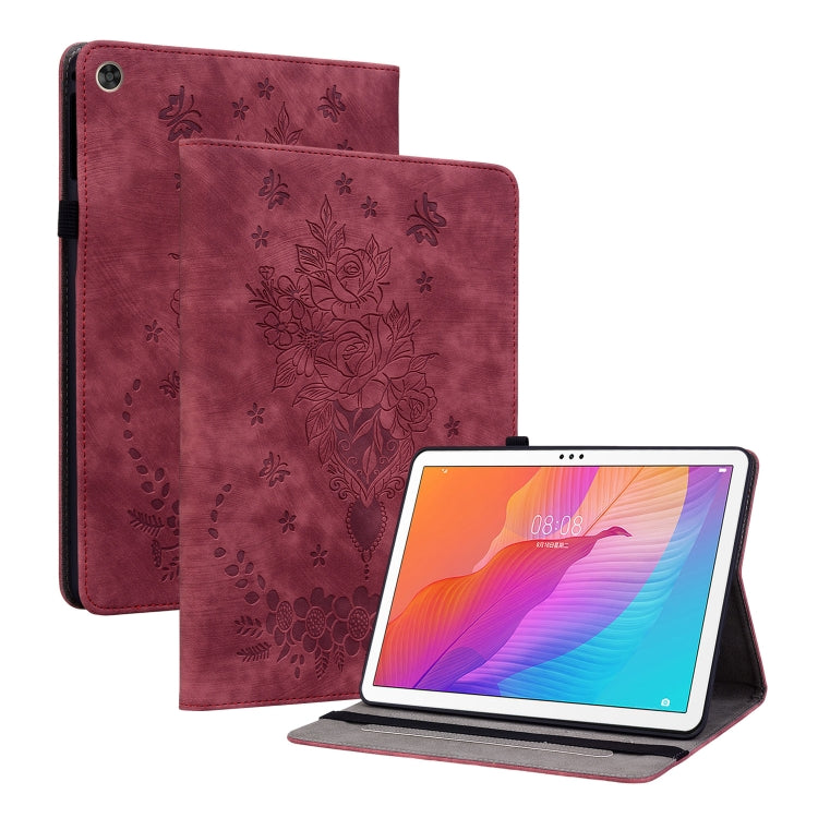 Butterfly Rose Embossed Leather Tablet Case