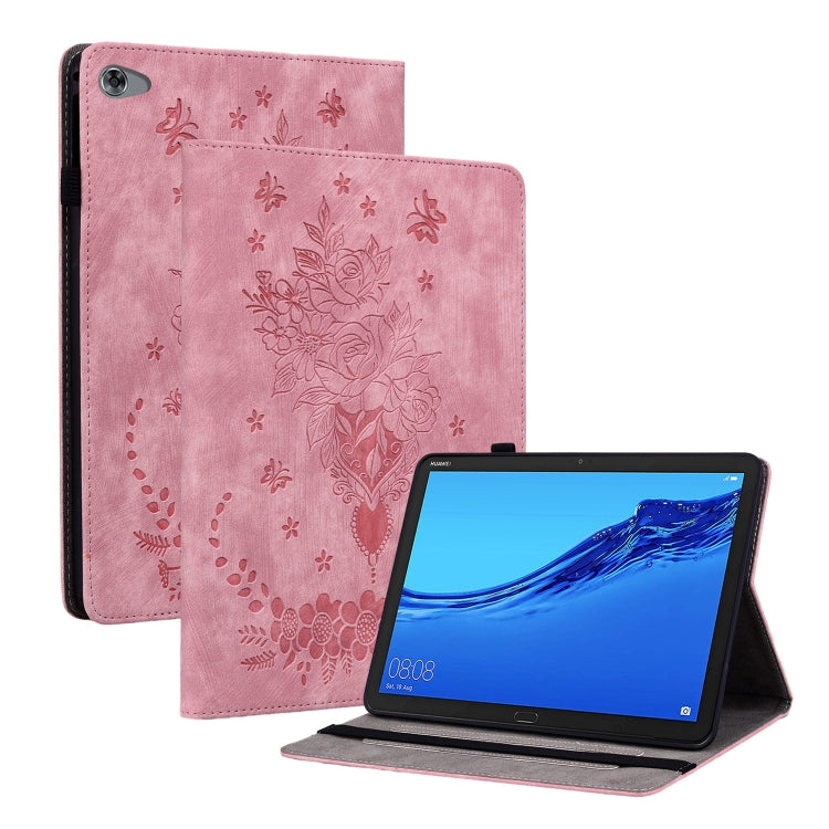 Butterfly Rose Embossed Leather Tablet Case