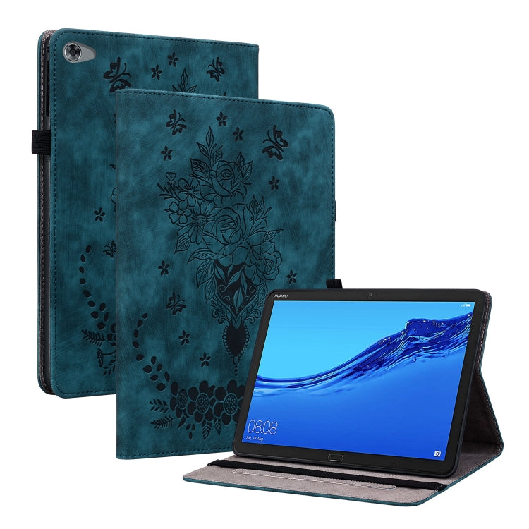 Butterfly Rose Embossed Leather Tablet Case