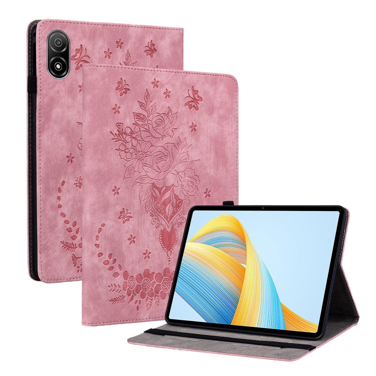 Butterfly Rose Embossed Leather Tablet Case