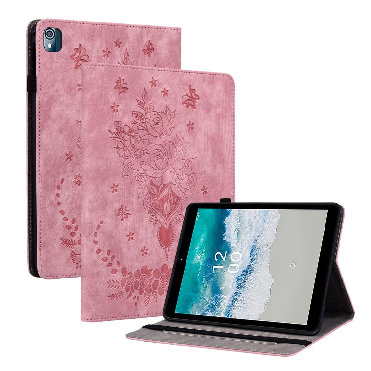 Butterfly Rose Embossed Leather Tablet Case