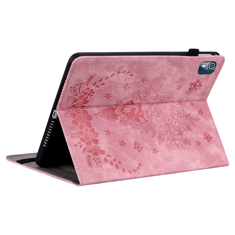 Butterfly Rose Embossed Leather Tablet Case