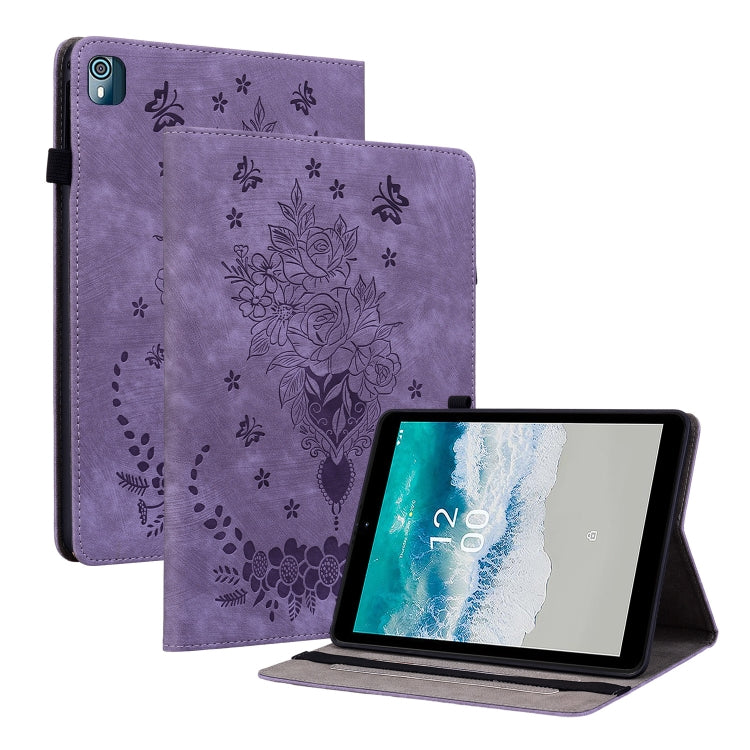 Butterfly Rose Embossed Leather Tablet Case