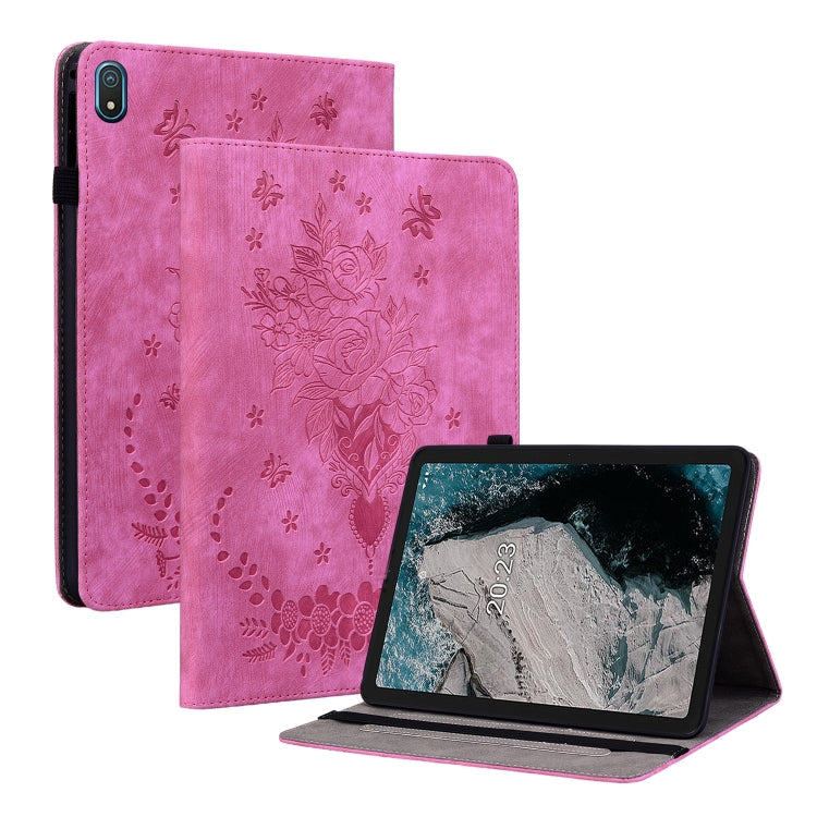 Butterfly Rose Embossed Leather Tablet Case