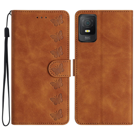 Seven Butterflies Embossed Leather Phone Case My Store