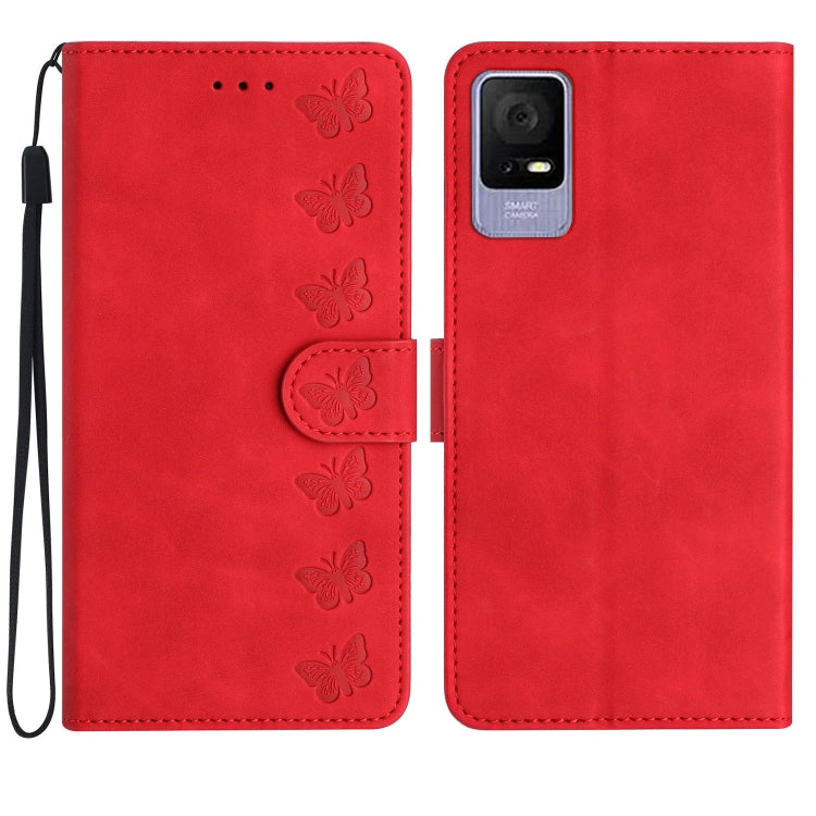 Seven Butterflies Embossed Leather Phone Case My Store