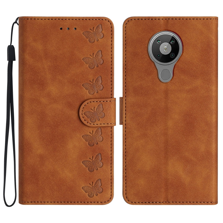 Seven Butterflies Embossed Leather Phone Case My Store