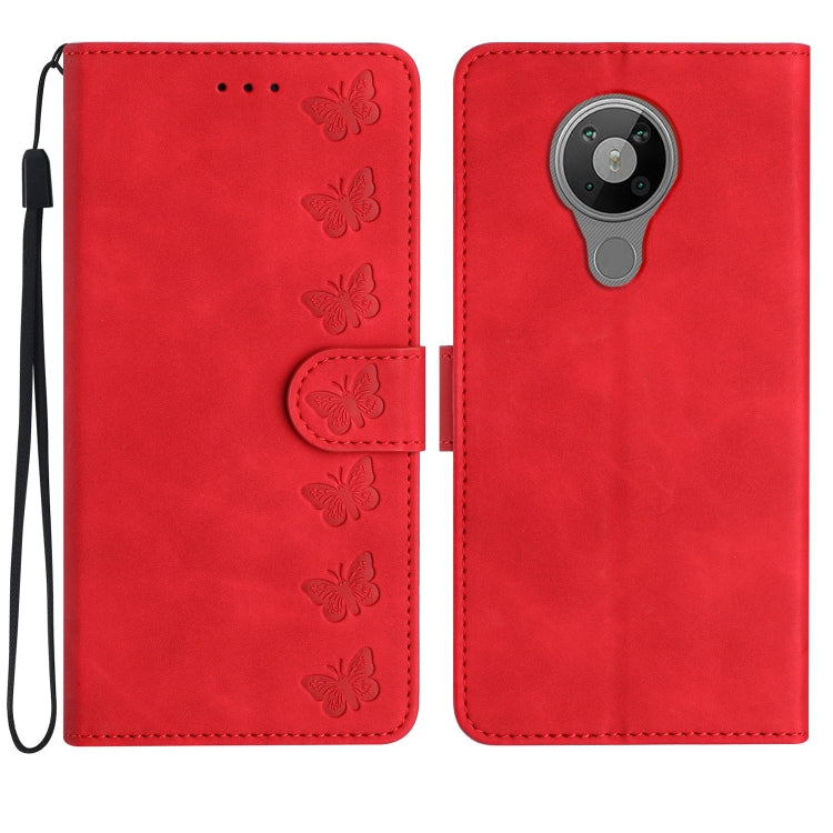 Seven Butterflies Embossed Leather Phone Case