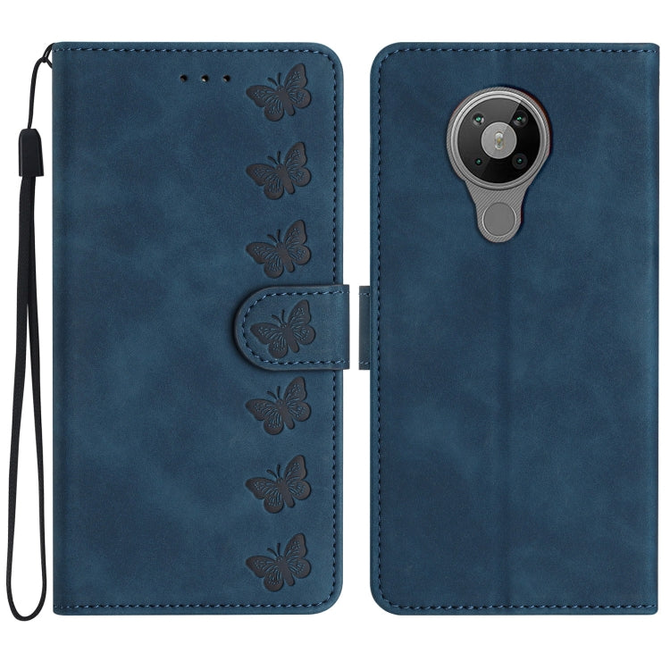 Seven Butterflies Embossed Leather Phone Case