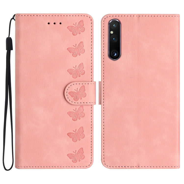 Seven Butterflies Embossed Leather Phone Case, Series 2 My Store