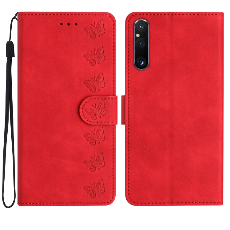 Seven Butterflies Embossed Leather Phone Case, Series 2 My Store