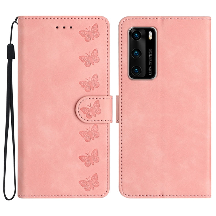 Seven Butterflies Embossed Leather Phone Case, Series 1