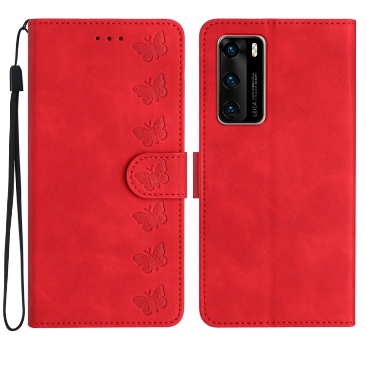 Seven Butterflies Embossed Leather Phone Case, Series 1