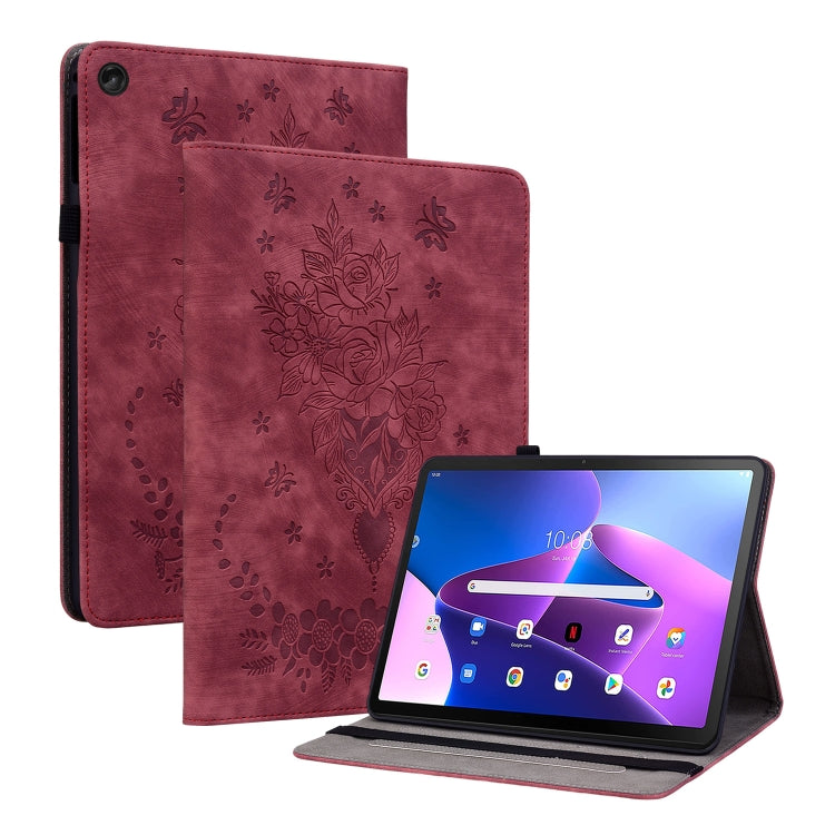 Butterfly Rose Embossed Leather Tablet Case, Series 1