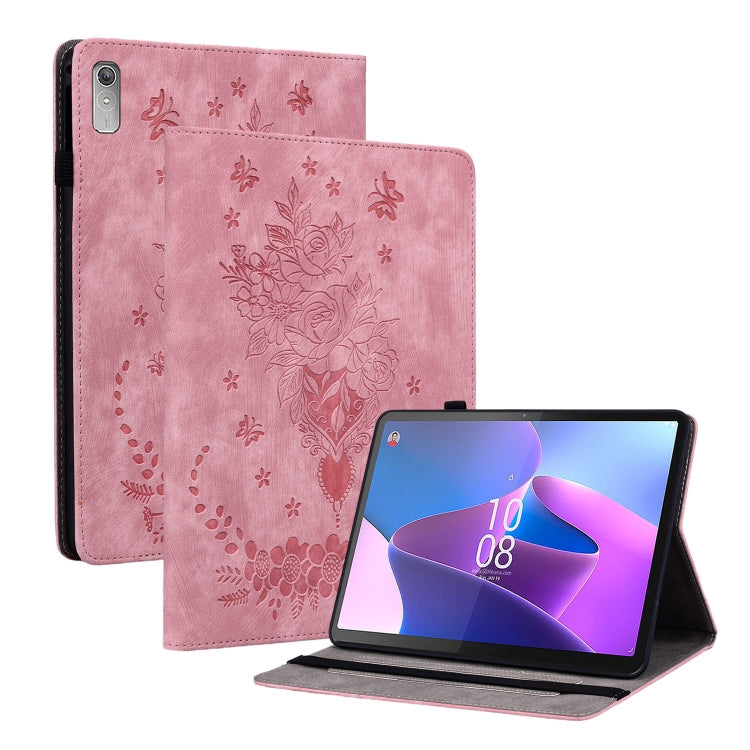 Butterfly Rose Embossed Leather Tablet Case, Series 4