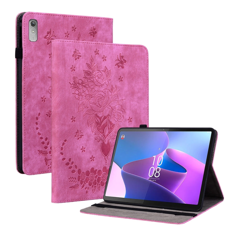 Butterfly Rose Embossed Leather Tablet Case, Series 4