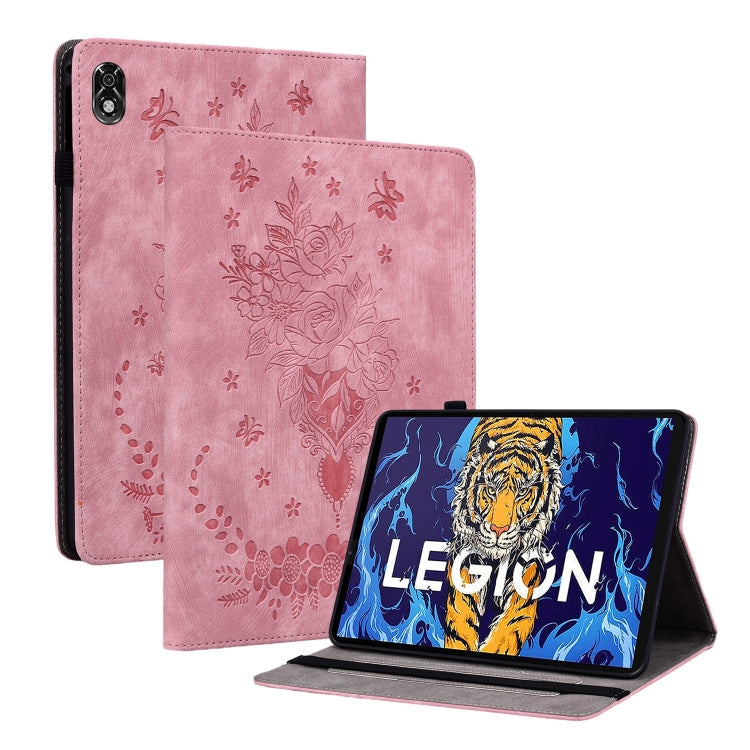 Butterfly Rose Embossed Leather Tablet Case, Series 3